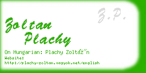 zoltan plachy business card